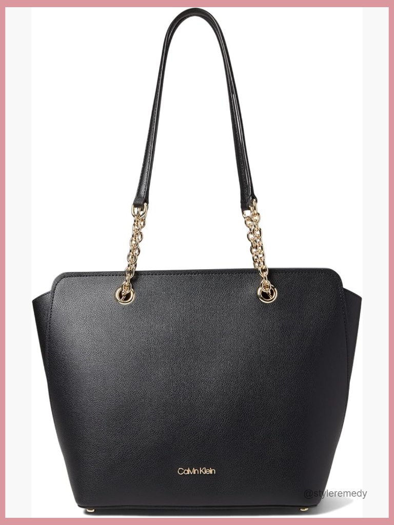 Hailey Micro Pebble Top Zip Chain Tote - Faux Leather Satchel